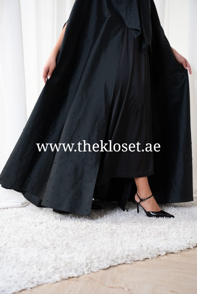 Luxe Draped Collar Abaya