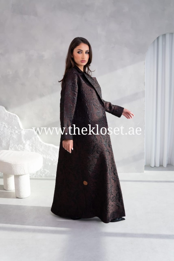 Luxury Jacquard Pattern Abaya