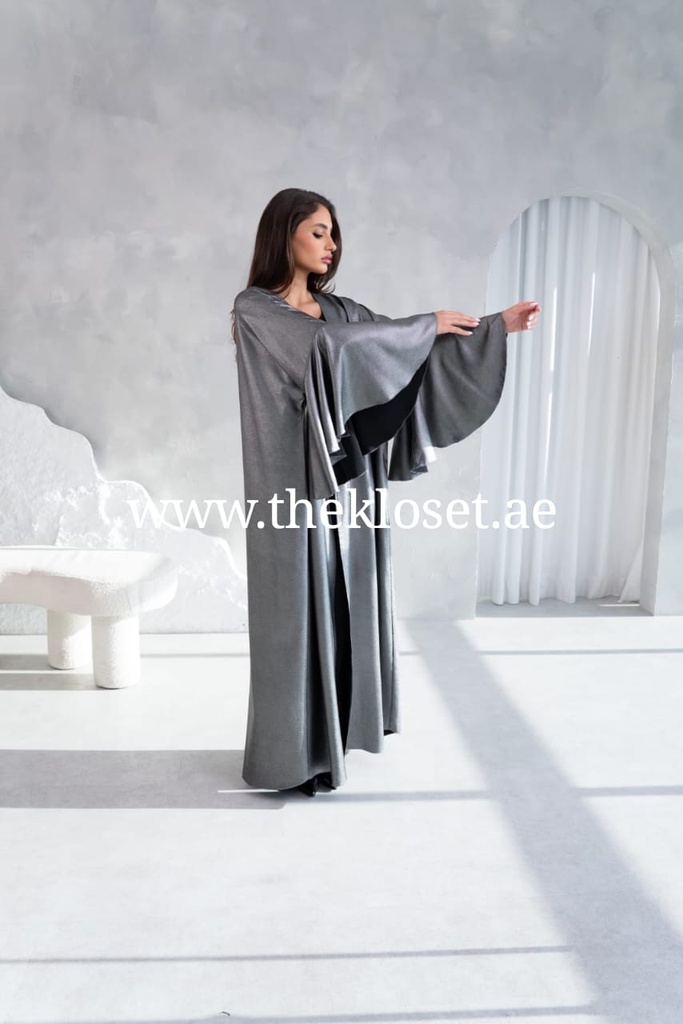 Metallic Silver Abaya