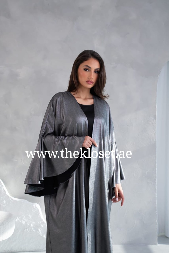 Metallic Silver Abaya
