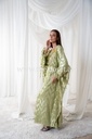 Butterfly green belted thoub dress 