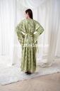 Butterfly green belted thoub dress 