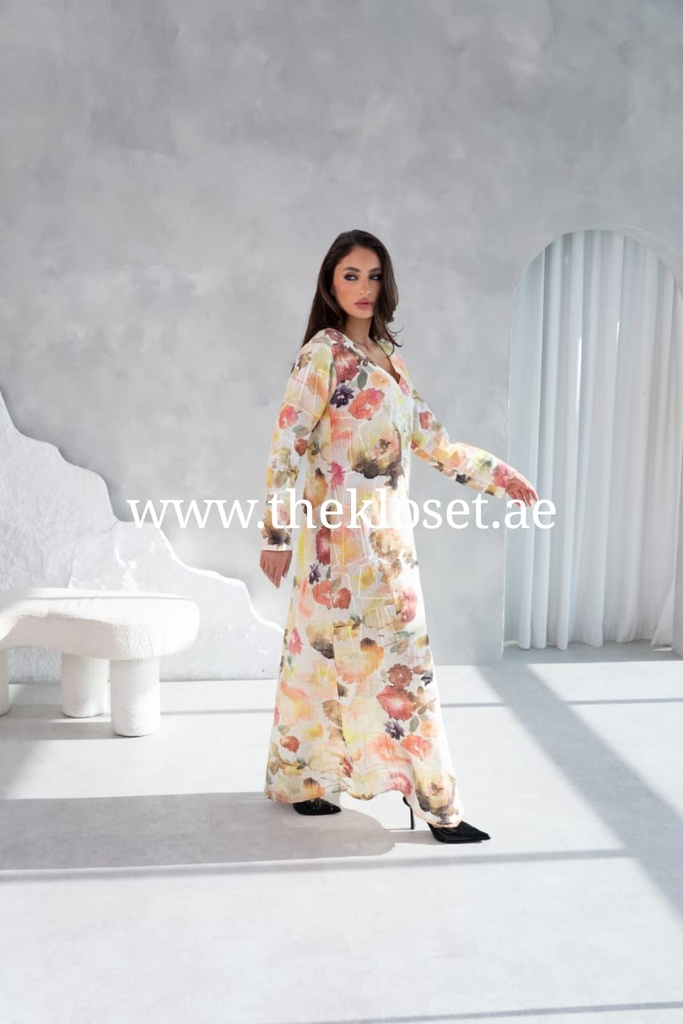 Hand beaded leaves Dress