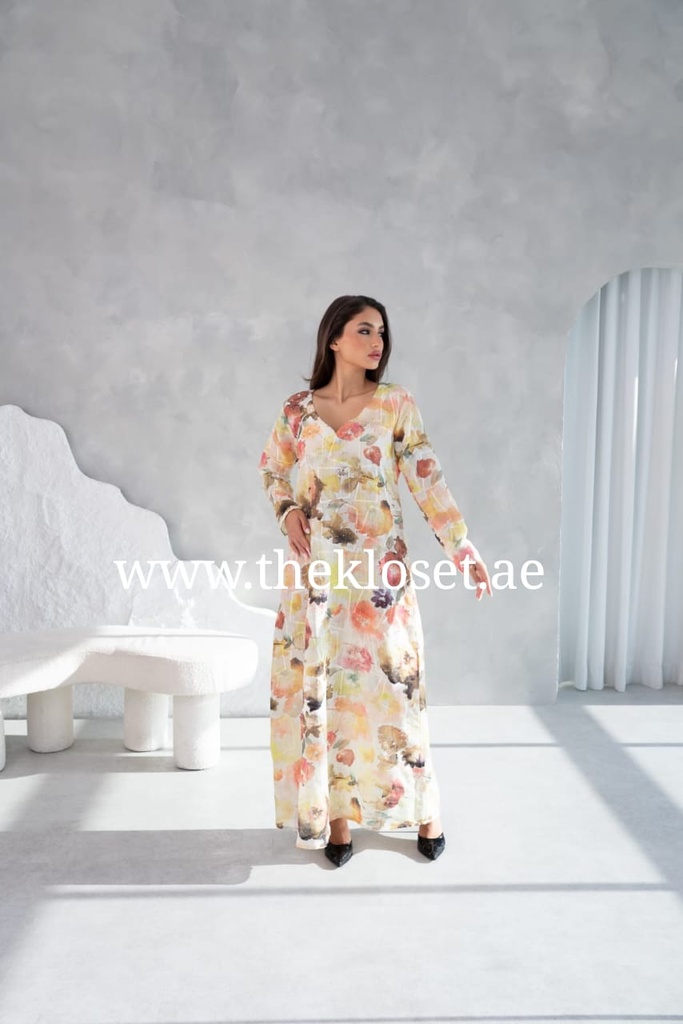 Hand beaded leaves Dress