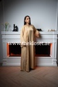 Khaki Lace Abaya Dress & Shaila Set