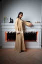 Khaki Lace Abaya Dress & Shaila Set