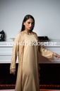 Khaki Lace Abaya Dress & Shaila Set