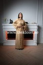 Khaki Lace Abaya Dress & Shaila Set