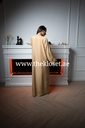 Khaki Lace Abaya Dress & Shaila Set