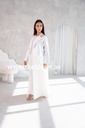 Elegant In Silver And White Abaya