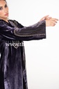 Hand-Beaded Velvet Abaya