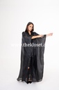 Chiffon Plain Black Abaya 