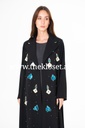 Black Floral Beaded Abaya