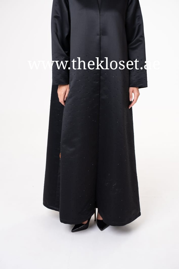 Beads Black Abaya