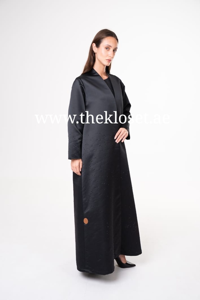 Beads Black Abaya
