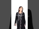 Charming Open Abaya with Sparkly Silver Beads