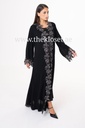 Charming Open Abaya with Sparkly Silver Beads