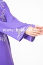 Purple Dress With Flower And Beads Design