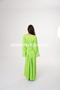 Neon Green Long Sleeve Embroidered Dress