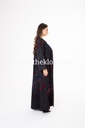 Hand beaded velvet print abaya