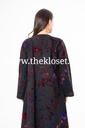 Hand beaded velvet print abaya