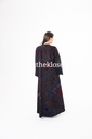 Hand beaded velvet print abaya