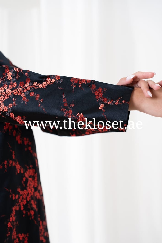 Elegant Hand Made Floral Abaya