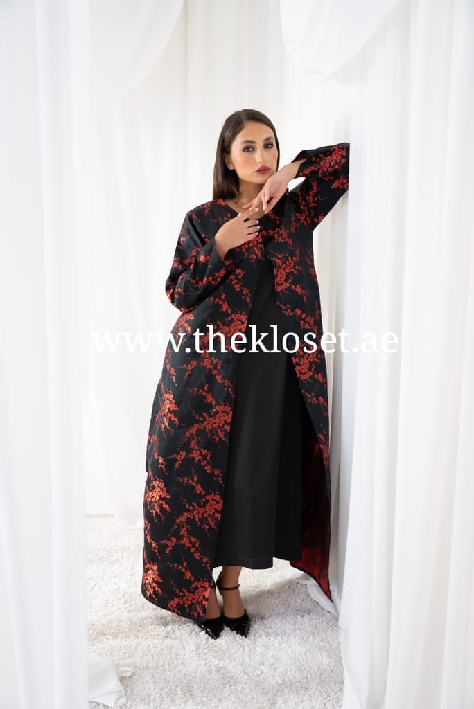 Elegant Hand Made Floral Abaya