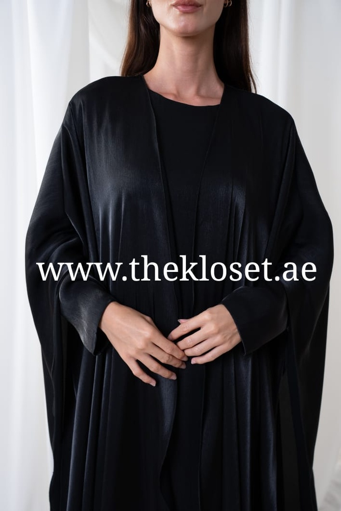 Black Abaya With Long Sleeves Inner 