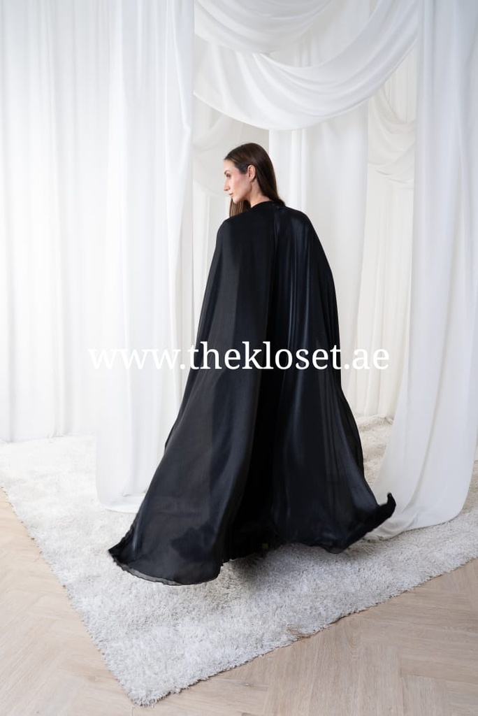 Black Abaya With Long Sleeves Inner 