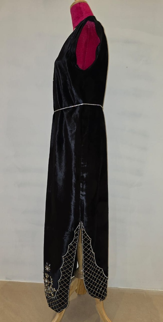 Luxury Embellished Velvet Dress