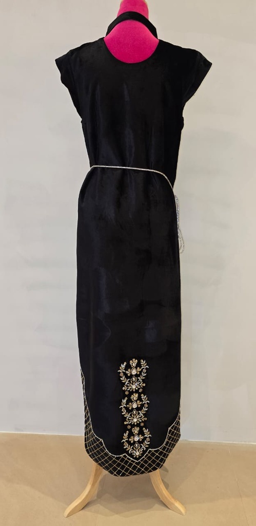 Luxury Embellished Velvet Dress