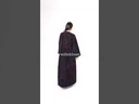 Hand beaded velvet print abaya