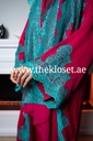 Scarlet Lace Abaya, Gown And Scarf Set 