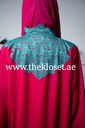 Scarlet Lace Abaya, Gown And Scarf Set 