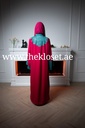 Scarlet Lace Abaya, Gown And Scarf Set 