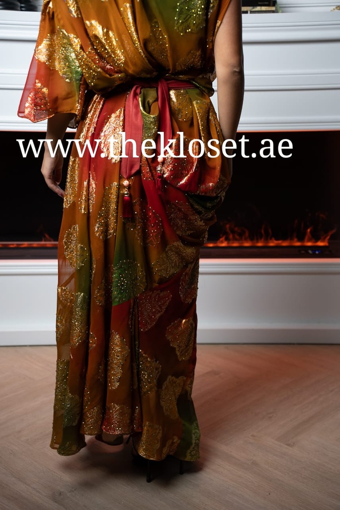 Asymmetric Exquisite Drape Dress