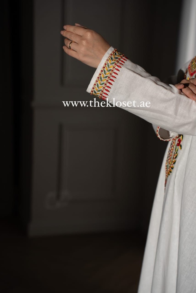Traditional White Jalabiya Dress