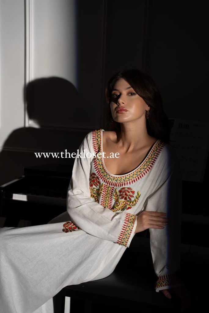 Traditional White Jalabiya Dress