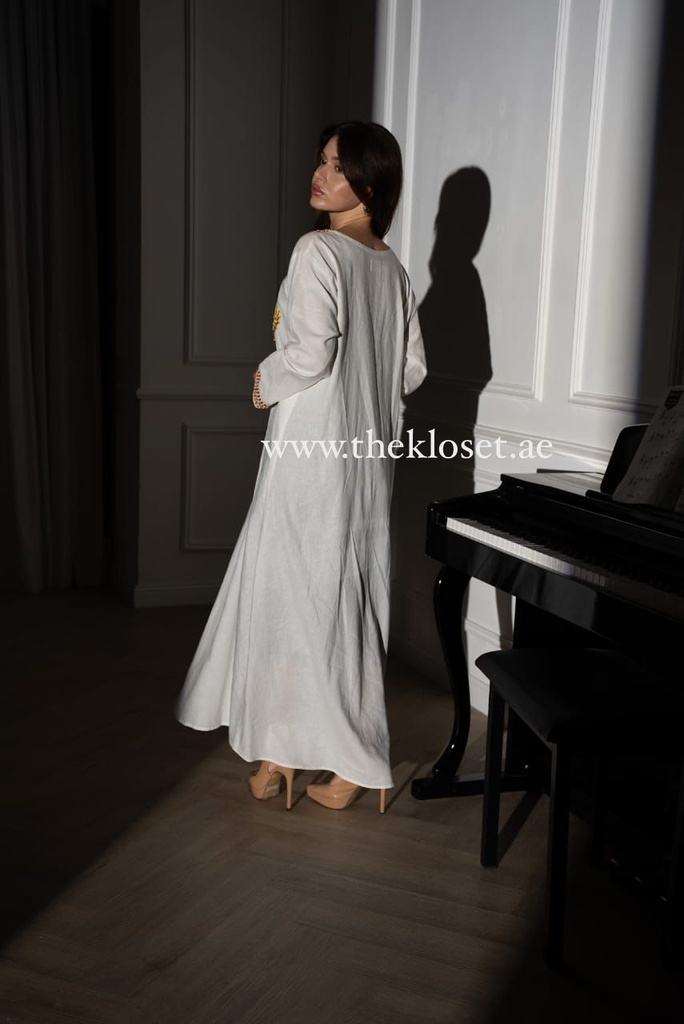 Traditional White Jalabiya Dress