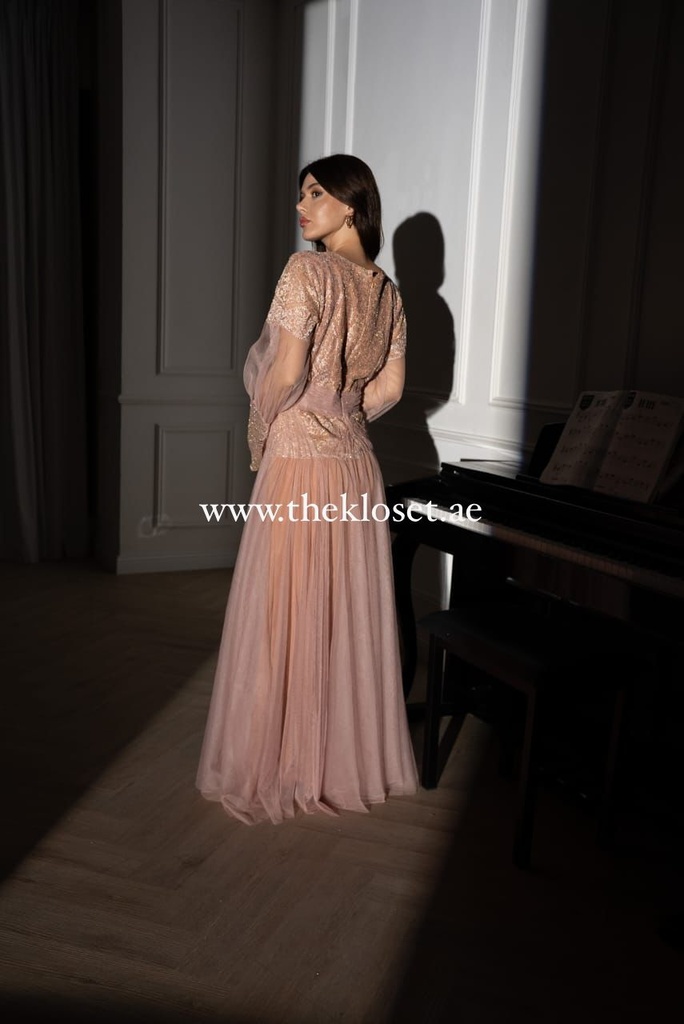 Long Prom Dresses Elegant Lace Tulle 