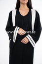geyometric Abaya With White Stripes