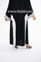 geyometric Abaya With White Stripes