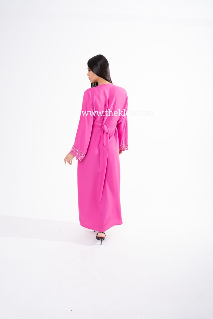 Chic Dress With Silvery Embroidered Design