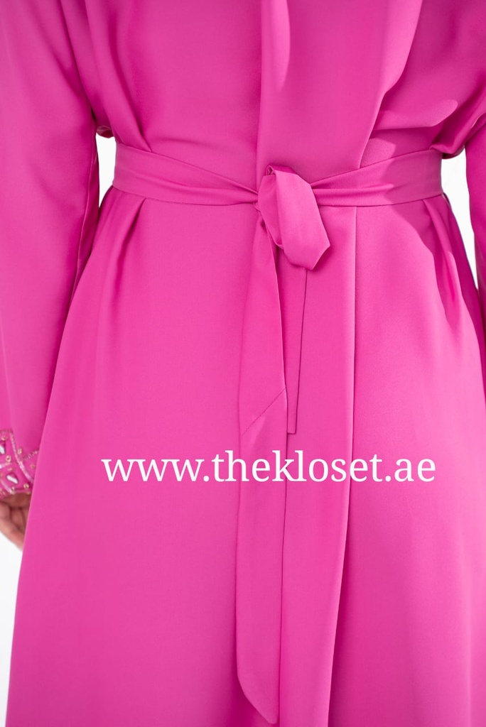 Chic Dress With Silvery Embroidered Design