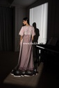 Elegant Peach Pink Long Dress