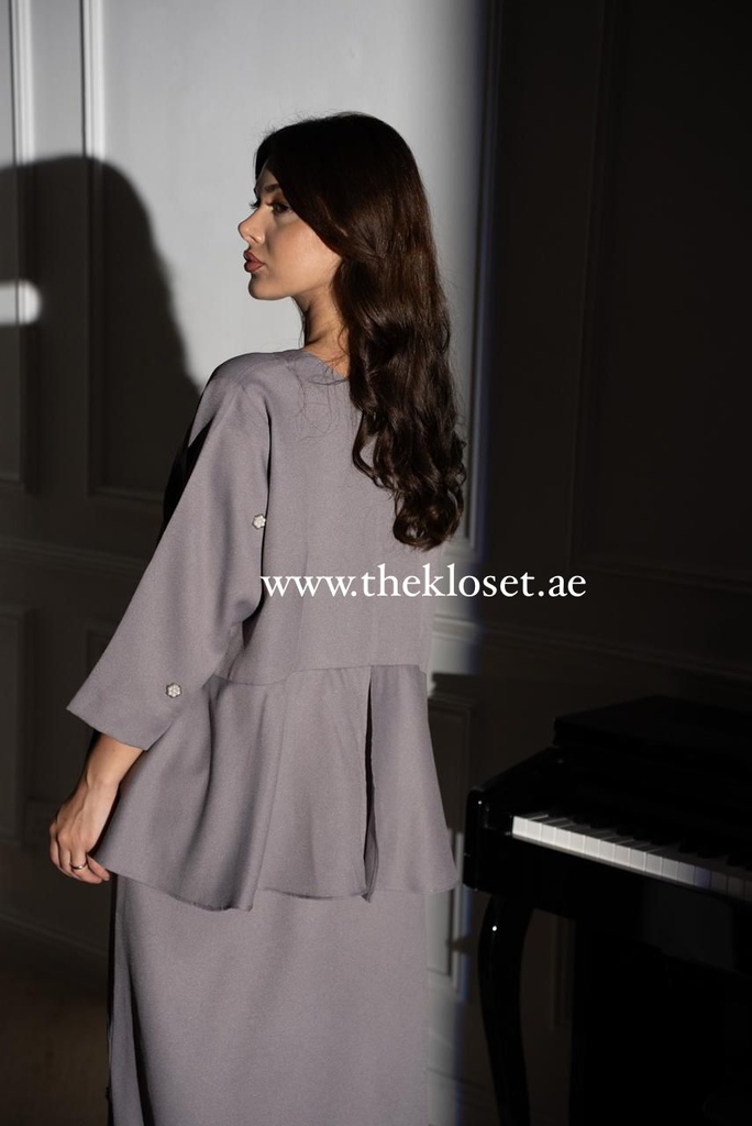 Fashionable Dress With Beaded Flower Design