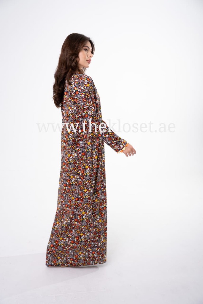 Cute Handmade Floral Jalabia Dress