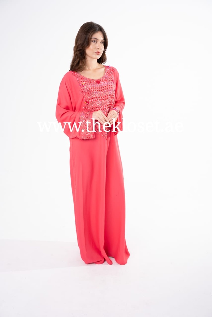 Barbie Pink Embroidered Beads Dress