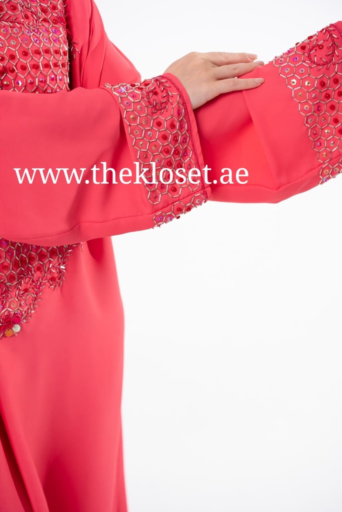 Barbie Pink Embroidered Beads Dress